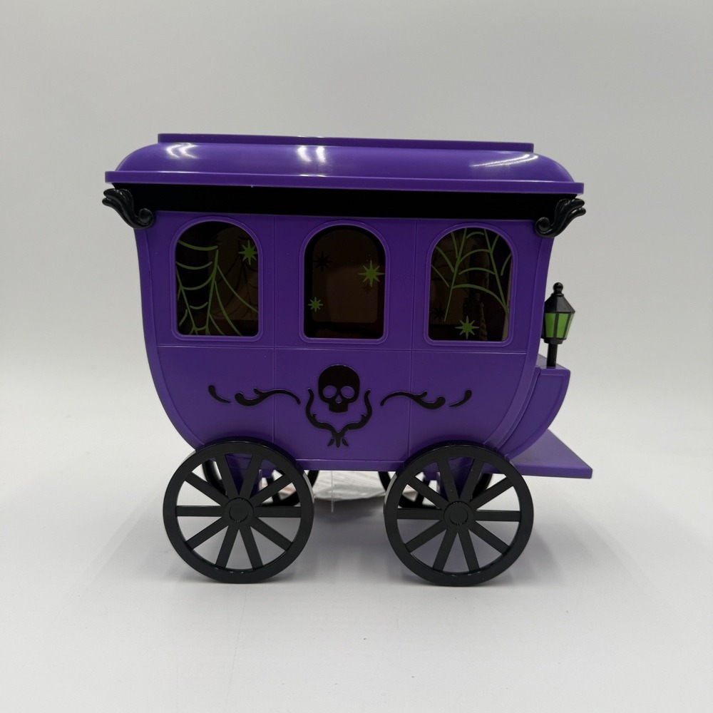 2026 Target Bullseye Purple Light Up Skeleton Carriage Spooky Goth Halloween NEW